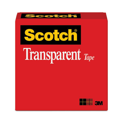 Transparent Tape, 3" Core, 0.75" x 72 yds, Transparent-(MMM600342592)