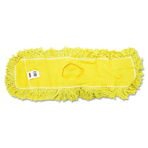 Trapper Commercial Dust Mop, Looped-end Launderable, 5" x 24", Yellow-(RCPJ15300YEL)