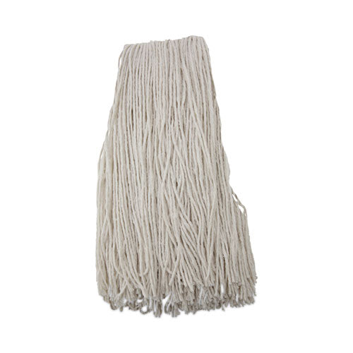 Premium Cut-End Wet Mop Heads, Rayon, 24oz, White, 12/Carton-(BWK224RCT)