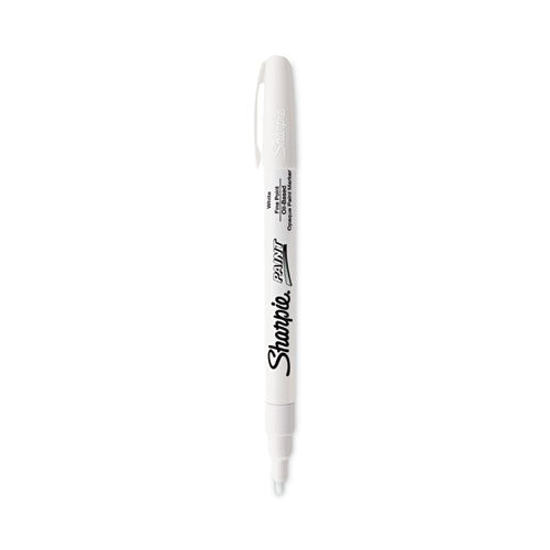 Permanent Paint Marker, Fine Bullet Tip, White, Dozen-(SAN2107616)