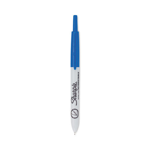 Retractable Permanent Marker, Extra-Fine Needle Tip, Blue-(SAN1735792)