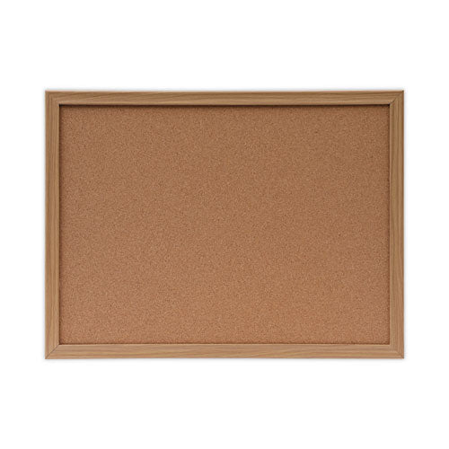 Cork Board with Oak Style Frame, 24 x 18, Natural Surface-(UNV43602)