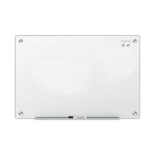 Infinity Glass Marker Board, 48 x 36, White Surface-(QRTG4836W)