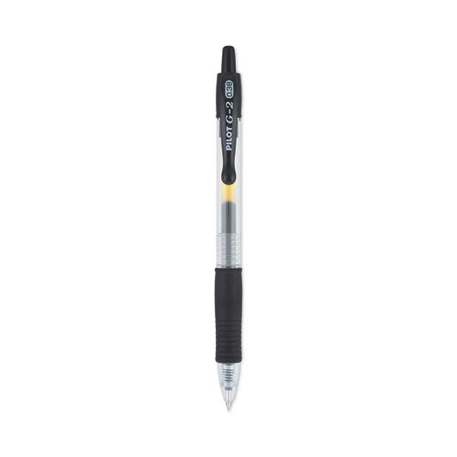 G2 Premium Gel Pen Convenience Pack, Retractable, Extra-Fine 0.38 mm, Black Ink, Clear/Black Barrel, Dozen-(PIL31277)