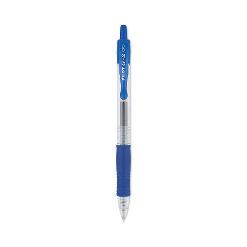 G2 Premium Gel Pen, Retractable, Extra-Fine 0.5 mm, Blue Ink, Smoke Barrel, Dozen-(PIL31003)