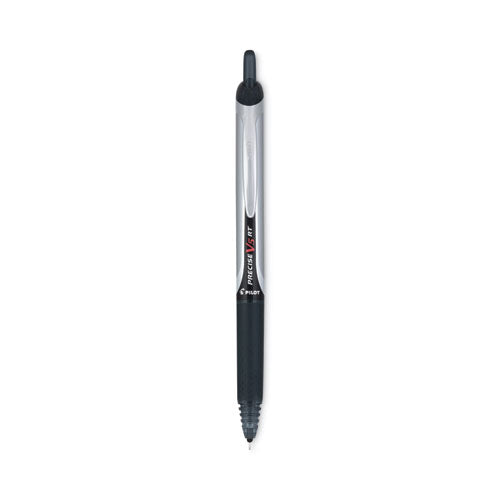 Precise V5RT Roller Ball Pen, Retractable, Extra-Fine 0.5 mm, Black Ink, Black Barrel-(PIL26062)