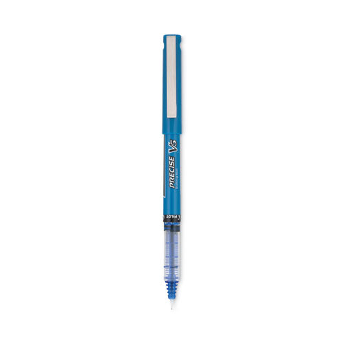 Precise V5 Roller Ball Pen, Stick, Extra-Fine 0.5 mm, Blue Ink, Blue Barrel, Dozen-(PIL35335)