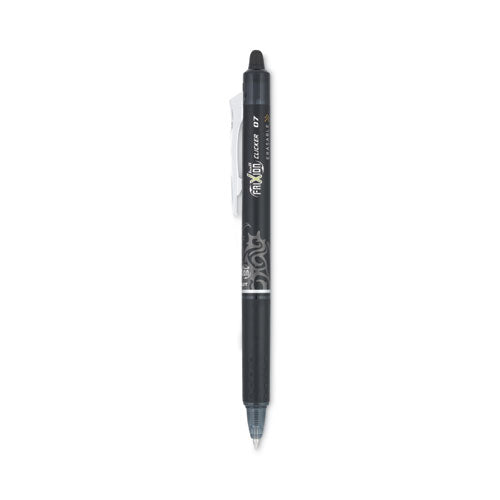 FriXion Clicker Erasable Gel Pen, Retractable, Fine 0.7 mm, Black Ink, Black Barrel-(PIL31450)