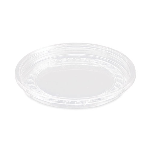 Bare Eco-Forward RPET Deli Container Lids, Recessed Lid, Fits 8 oz, Clear, Plastic, 50/Pack, 10 Packs/Carton-(SCCLG8R)