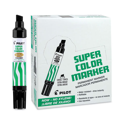 Jumbo Refillable Permanent Marker, Broad Chisel Tip, Black-(PIL45100)