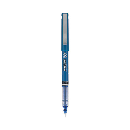 Precise V7 Roller Ball Pen, Stick, Fine 0.7 mm, Blue Ink, Blue Barrel, Dozen-(PIL35349)