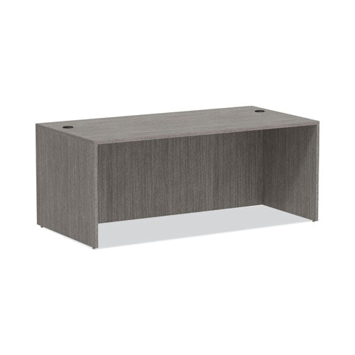 Alera Valencia Series Straight Front Desk Shell, 71" x 35.5" x 29.63", Gray-(ALEVA217236GY)