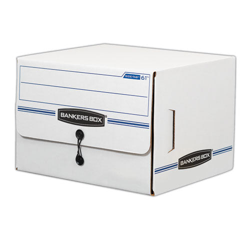 SIDE-TAB Storage Boxes, Letter Files, White/Blue, 12/Carton-(FEL00061)