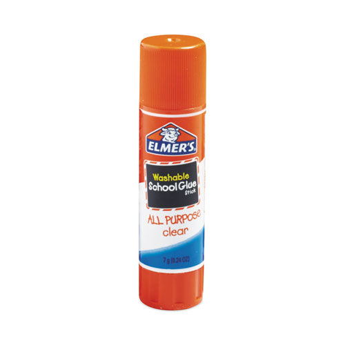 Washable School Glue Sticks, 0.77 oz, Applies White snd Dries Clear, 30/Box-(EPIE599)