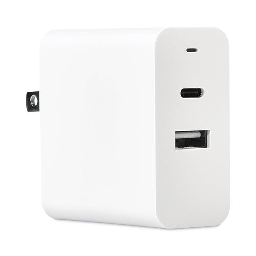 30 W Type-C and USB Wall Charger, White-(VOXJPCH30ACPDV)