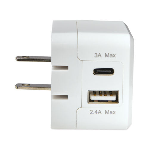 USB/Type C Wall Charger, White-(VOXJPCH34ACV)