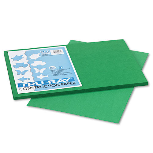 Tru-Ray Construction Paper, 76 lb Text Weight, 12 x 18, Holiday Green, 50/Pack-(PAC102961)