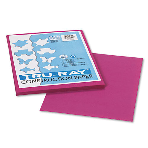 Tru-Ray Construction Paper, 76 lb Text Weight, 9 x 12, Magenta, 50/Pack-(PAC103000)