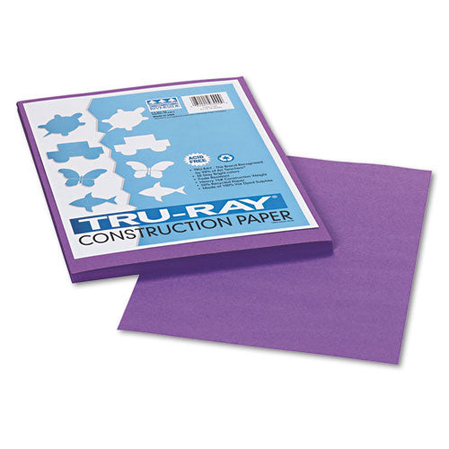 Tru-Ray Construction Paper, 76 lb Text Weight, 9 x 12, Violet, 50/Pack-(PAC103009)