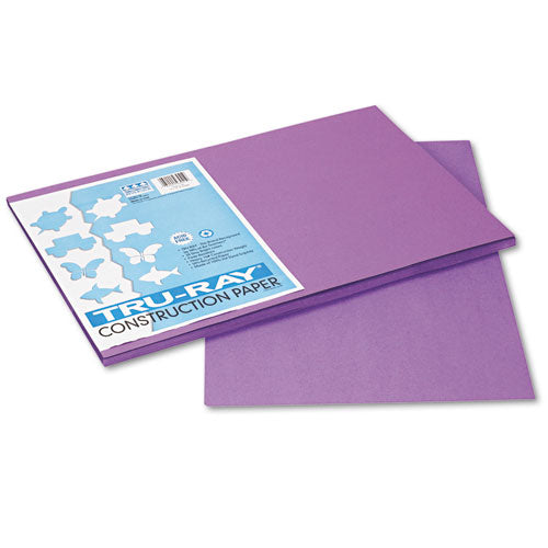 Tru-Ray Construction Paper, 76 lb Text Weight, 12 x 18, Violet, 50/Pack-(PAC103041)