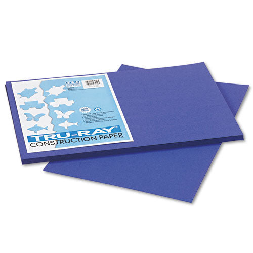 Tru-Ray Construction Paper, 76 lb Text Weight, 12 x 18, Royal Blue, 50/Pack-(PAC103049)