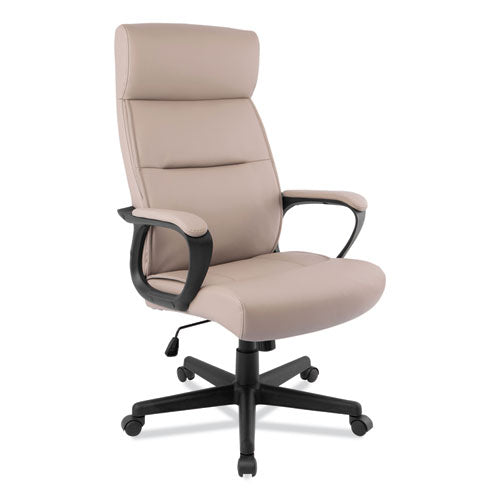 Alera Oxnam Series High-Back Task Chair, Supports Up to 275 lbs, 17.56" to 21.38" Seat Height, Tan Seat/Back, Black Base-(ALEON41B59)