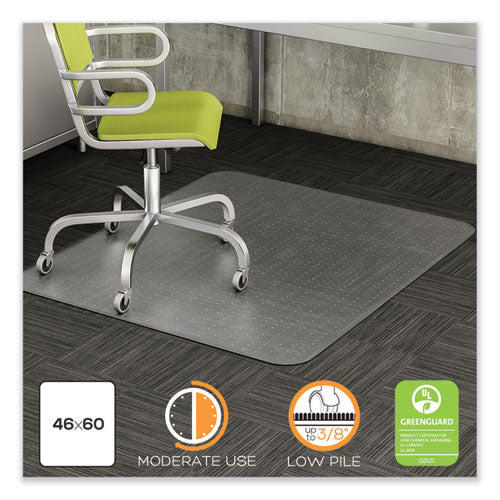 DuraMat Moderate Use Chair Mat, Low Pile Carpet, Roll, 46 x 60, Rectangle, Clear-(DEFCM13443FCOM)