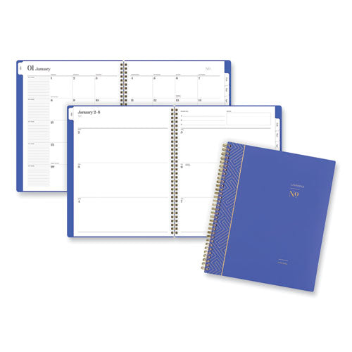 Workstyle Weekly/Monthly Planner, Classic Geometric Artwork, 11 x 8.5, Blue/Gold Cover, 12-Month (Jan to Dec): 2023-(ACC16069052023)