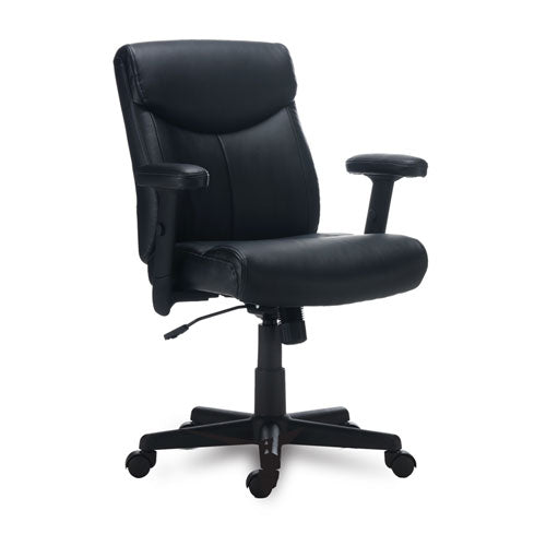 Alera Harthope Leather Task Chair, Supports Up to 275 lb, Black Seat/Back, Black Base-(ALEHH42B19)