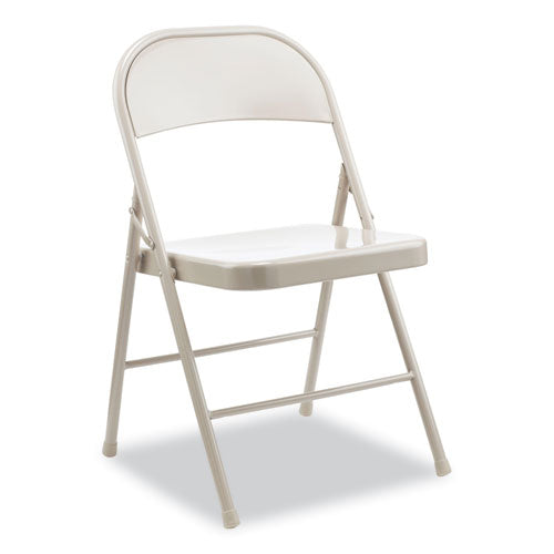 Armless Steel Folding Chair, Supports Up to 275 lb, Taupe Seat, Taupe Back, Taupe Base, 4/Carton-(ALECA944)