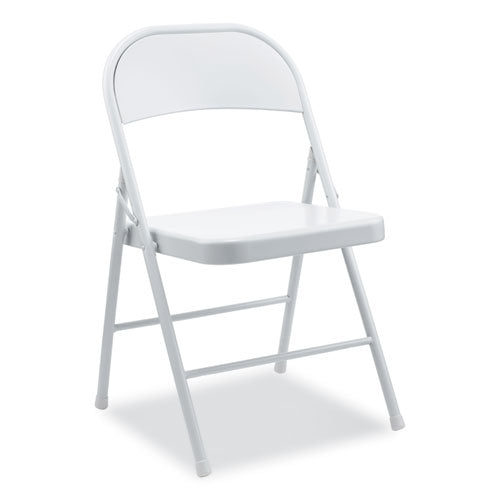 Armless Steel Folding Chair, Supports Up to 275 lb, Gray Seat, Gray Back, Gray Base, 4/Carton-(ALECA940)