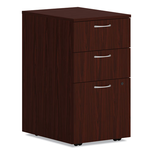 Mod Mobile Pedestal, Left or Right, 3-Drawers: Box/Box/File, Legal/Letter, Traditional Mahogany, 15" x 20" x 28"-(HONPLPMBBFLT1)