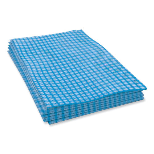 Tuff-Job Foodservice Towels, 12 x 24, Blue/White, 200/Carton-(CSDW902)