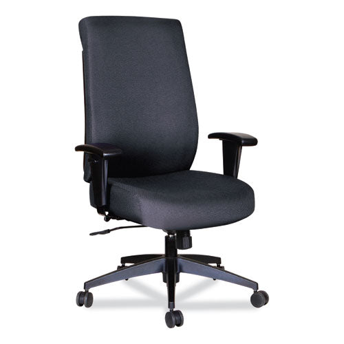 Alera Wrigley Series High Performance High-Back Synchro-Tilt Task Chair, Supports 275 lb, 17.24" to 20.55" Seat Height, Black-(ALEHPS4101)