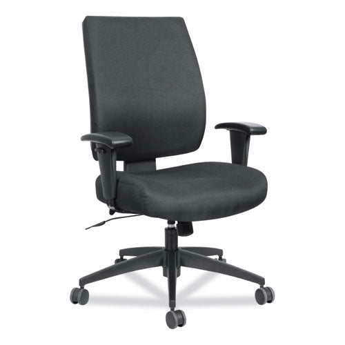 Alera Wrigley Series High Performance Mid-Back Synchro-Tilt Task Chair, Supports 275 lb, 17.91" to 21.88" Seat Height, Black-(ALEHPS4201)