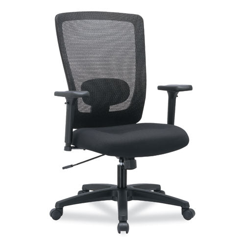 Alera Envy Series Mesh High-Back Multifunction Chair, Supports Up to 250 lb, 16.88" to 21.5" Seat Height, Black-(ALENV41M14)