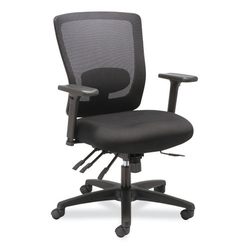 Alera Envy Series Mesh Mid-Back Swivel/Tilt Chair, Supports Up to 250 lb, 16.88" to 21.5" Seat Height, Black-(ALENV42B14)