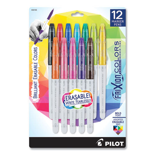 FriXion Colors Erasable Porous Point Pen, Stick, Bold 2.5 mm, Assorted Ink and Barrel Colors, 12/Pack-(PIL44155)