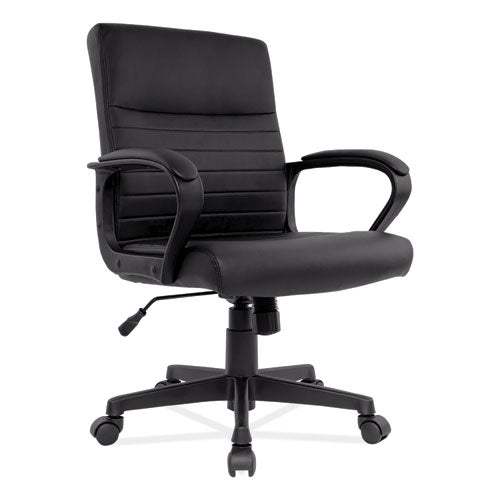 Alera Breich Series Manager Chair, Supports Up to 275 lbs, 16.73" to 20.39" Seat Height, Black Seat/Back, Black Base-(ALEBC42B19)