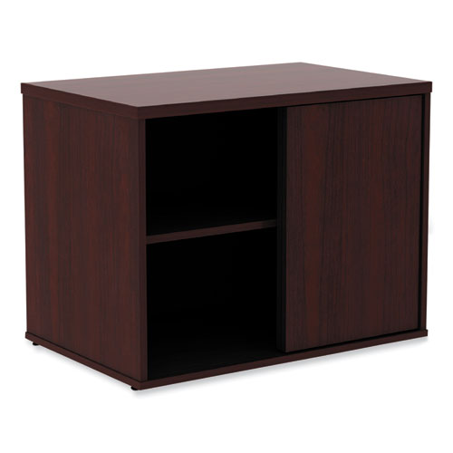 Alera Open Office Low Storage Cab Cred, 29.5w x 19.13d x 22.78h, Mahogany-(ALELS593020MY)