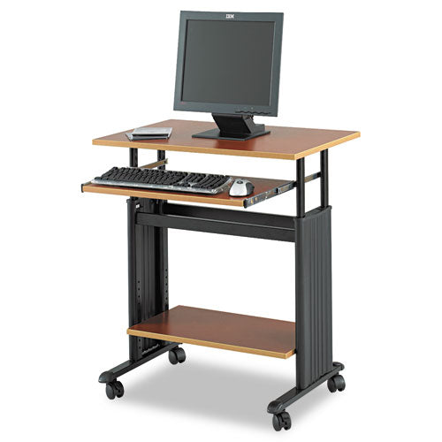 Muv 28" Adjustable-Height Desk, 29.5" x 22" x 29" to 34", Cherry/Black-(SAF1925CY)