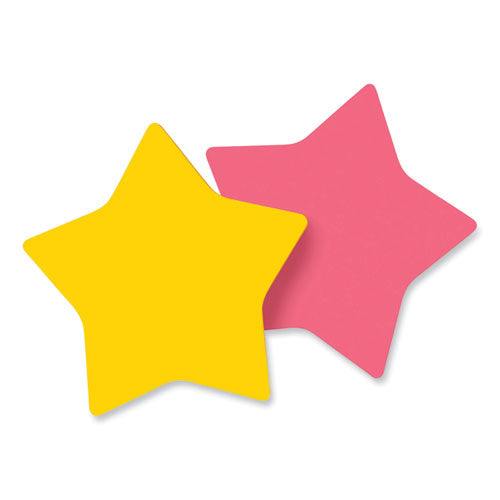 Die-Cut Star Shaped Notepads, 2.6" x 2.6", Assorted Colors, 75 Sheets/Pad, 2 Pads/Pack-(MMM70005114114)