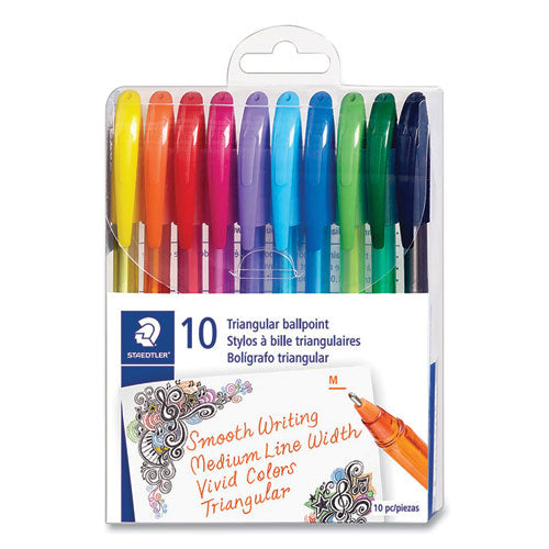 Triplus Ballpoint Pen, Stick, Medium 1 mm, Assorted Ink and Barrel Colors, 10/Pack-(STD4320MTB10)