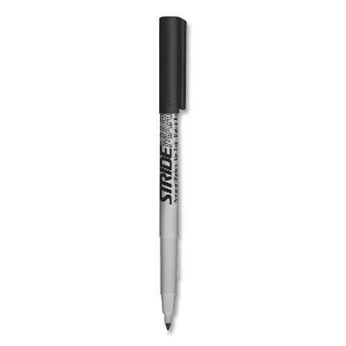 StrideMark Permanent Marker, Fine Bullet Tip, Black, 12/Box-(STW27001)