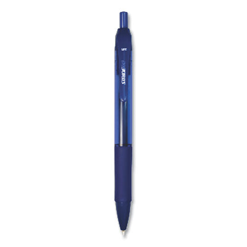 StrideRio Gel Pen, Retractable, Medium 0.7 mm, Blue Ink, Translucent Blue Barrel, 12/Box-(STW52002)