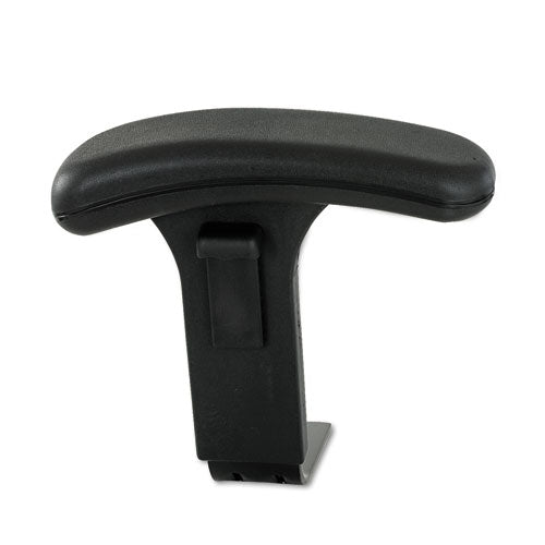 Optional Height-Adjustable T-Pad Arms for Safco Uber Big and Tall High-Back and Mid-Back Chairs, Black, 2/Set-(SAF3496BL)