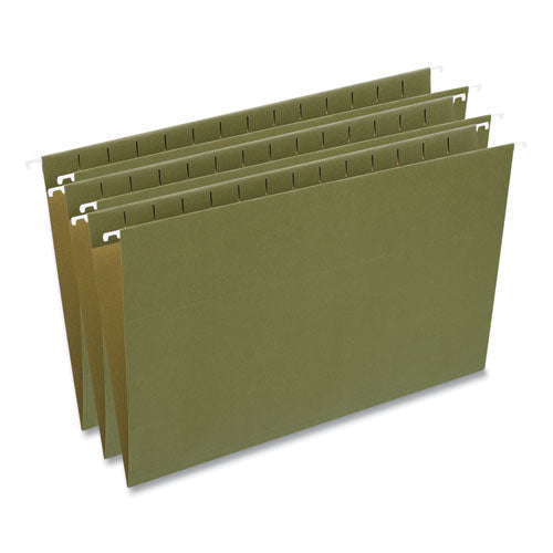 Hanging File Folders, Legal Size, 1/5-Cut Tabs, Standard Green, 50/Carton-(UNV34111)