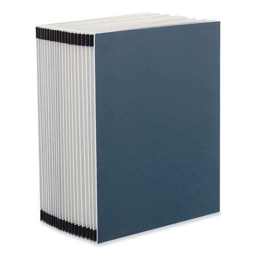 Expanding Desk File, 20 Dividers, Alpha Index, Letter Size, Blue Cover-(UNV30540)