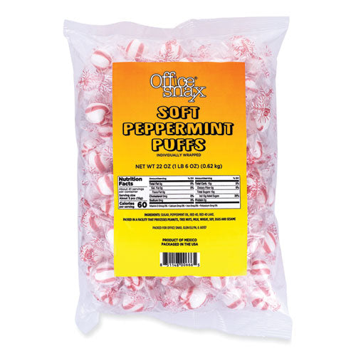 Candy Assortments, Soft Peppermint Puffs, 22 oz Bag-(OFX00666)