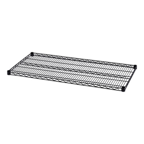 Industrial Wire Shelving Extra Wire Shelves, 48w x 24d, Black, 2 Shelves/Carton-(ALESW584824BL)